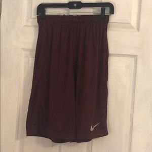 Maroon Nike shorts